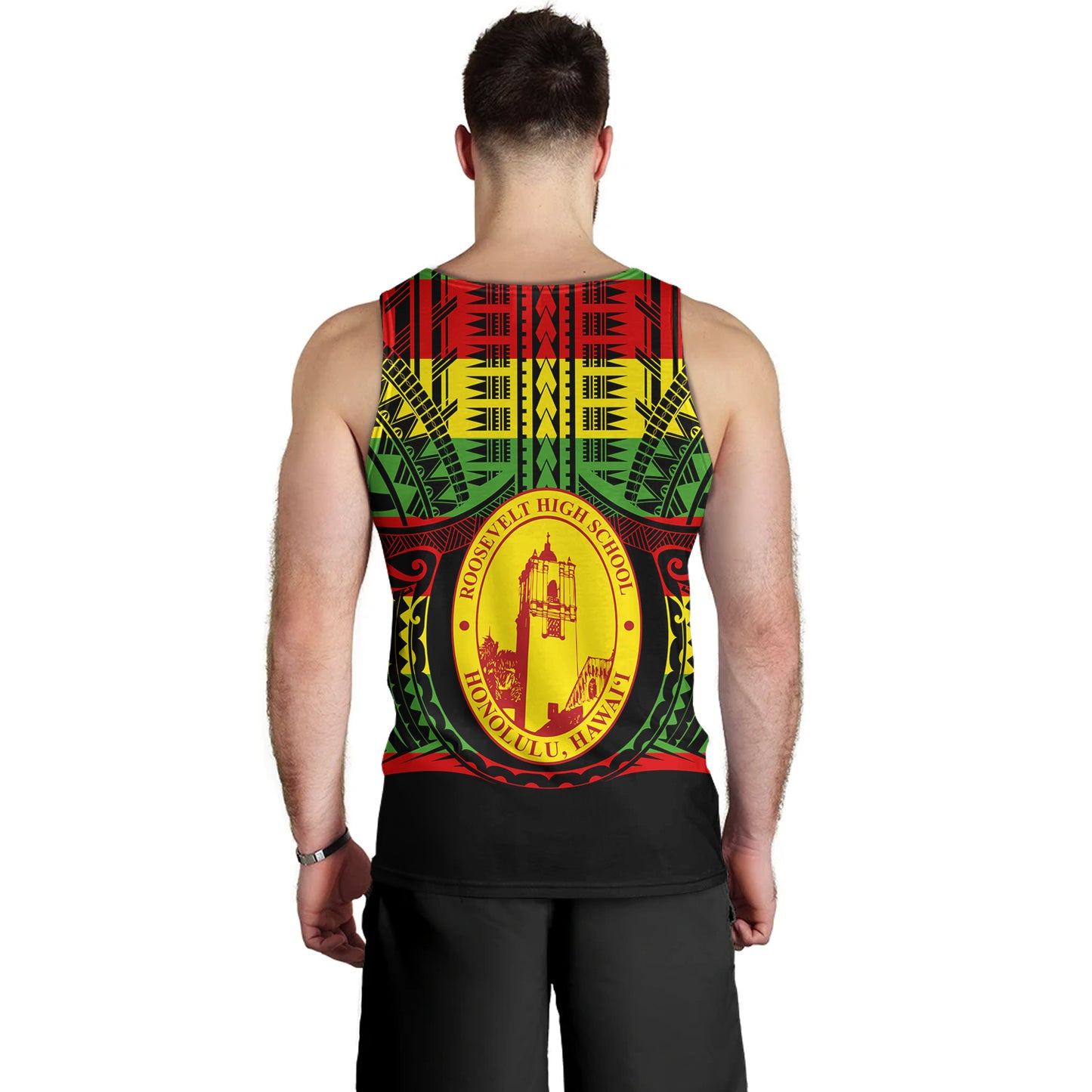 Hawaii Tank Top President Theodore Roosevelt High School Reggae Color Polynesian