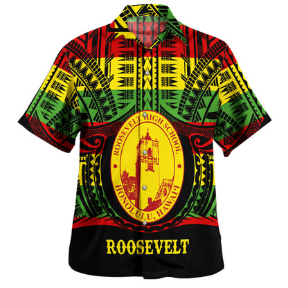 Hawaii Hawaiian Shirt President Theodore Roosevelt High School Reggae Color Polynesian