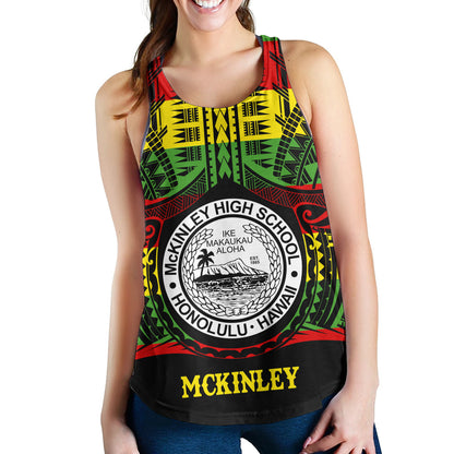 Hawaii Women Tank President William McKinley High School Reggae Color Polynesian