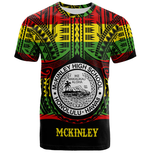Hawaii T-Shirt President William McKinley High School Reggae Color Polynesian