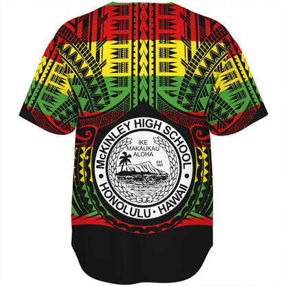 Hawaii Baseball Shirt President William McKinley High School Reggae Color Polynesian