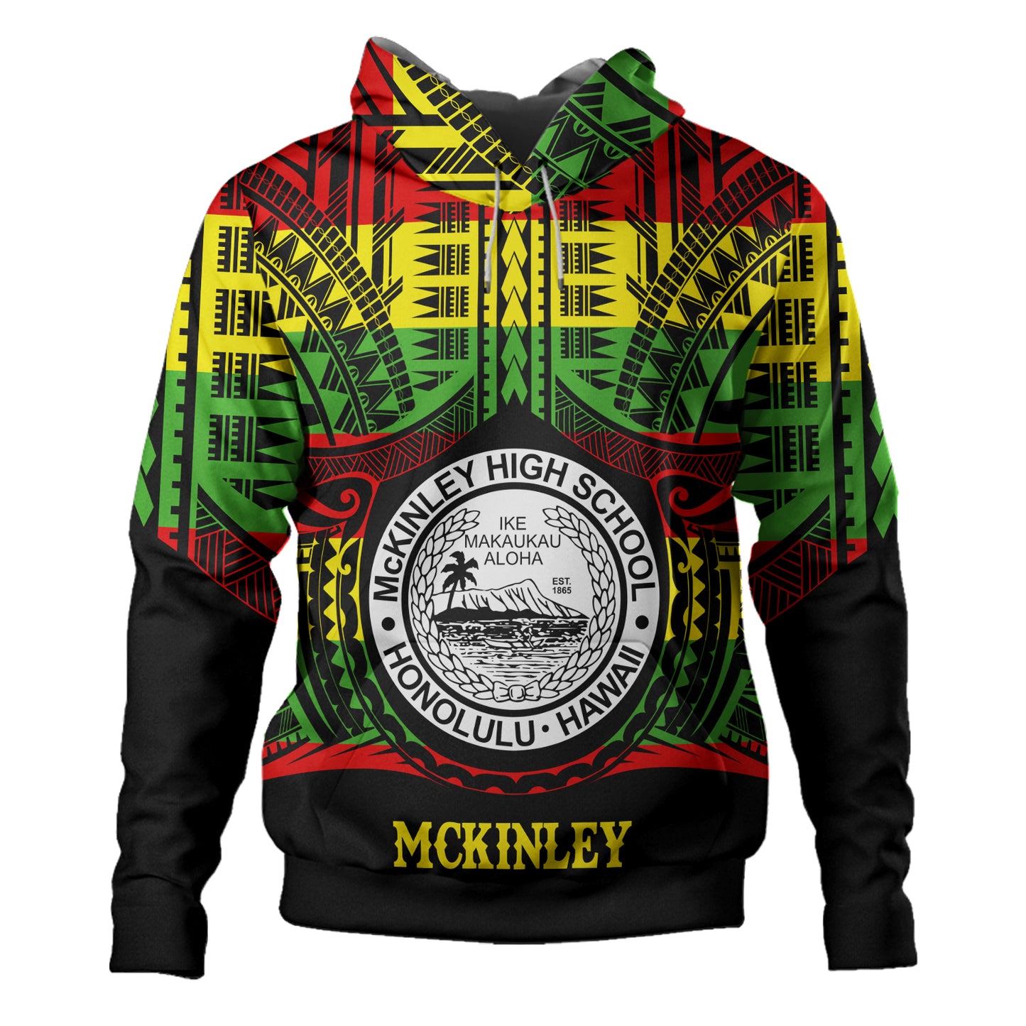 Hawaii Hoodie President William McKinley High School Reggae Color Polynesian