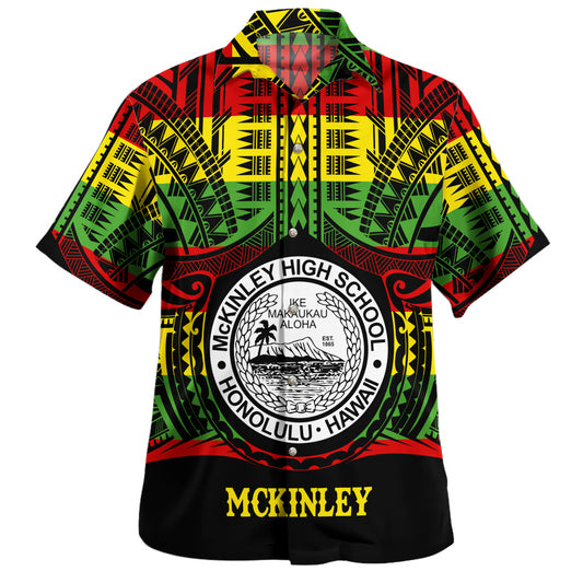 Hawaii Hawaiian Shirt President William McKinley High School Reggae Color Polynesian