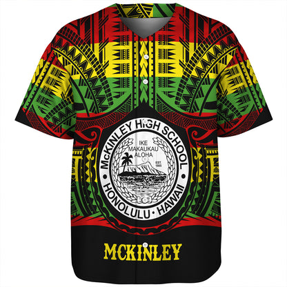 Hawaii Baseball Shirt President William McKinley High School Reggae Color Polynesian
