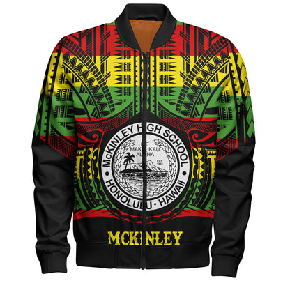 Hawaii Bomber Jacket President William McKinley High School Reggae Color Polynesian