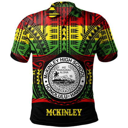 Hawaii Polo Shirt President William McKinley High School Reggae Color Polynesian