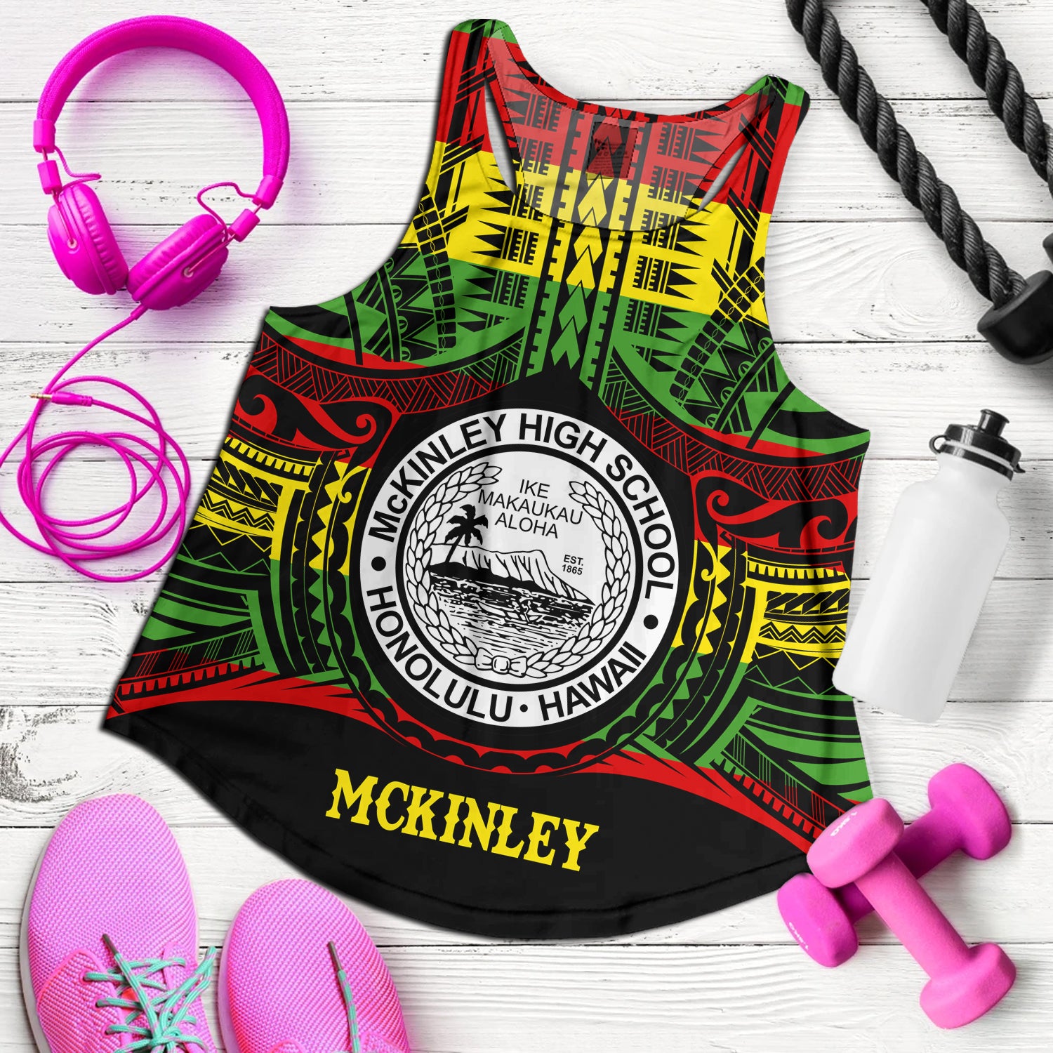 Hawaii Women Tank President William McKinley High School Reggae Color Polynesian