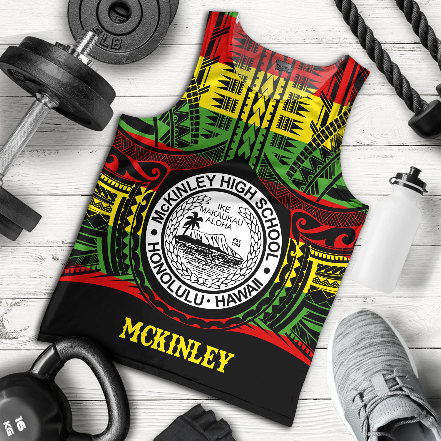 Hawaii Tank Top President William McKinley High School Reggae Color Polynesian