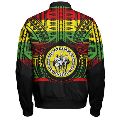 Hawaii Bomber Jacket Waiakea High School Reggae Color Polynesian