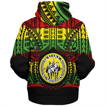 Hawaii Sherpa Hoodie Waiakea High School Reggae Color Polynesian