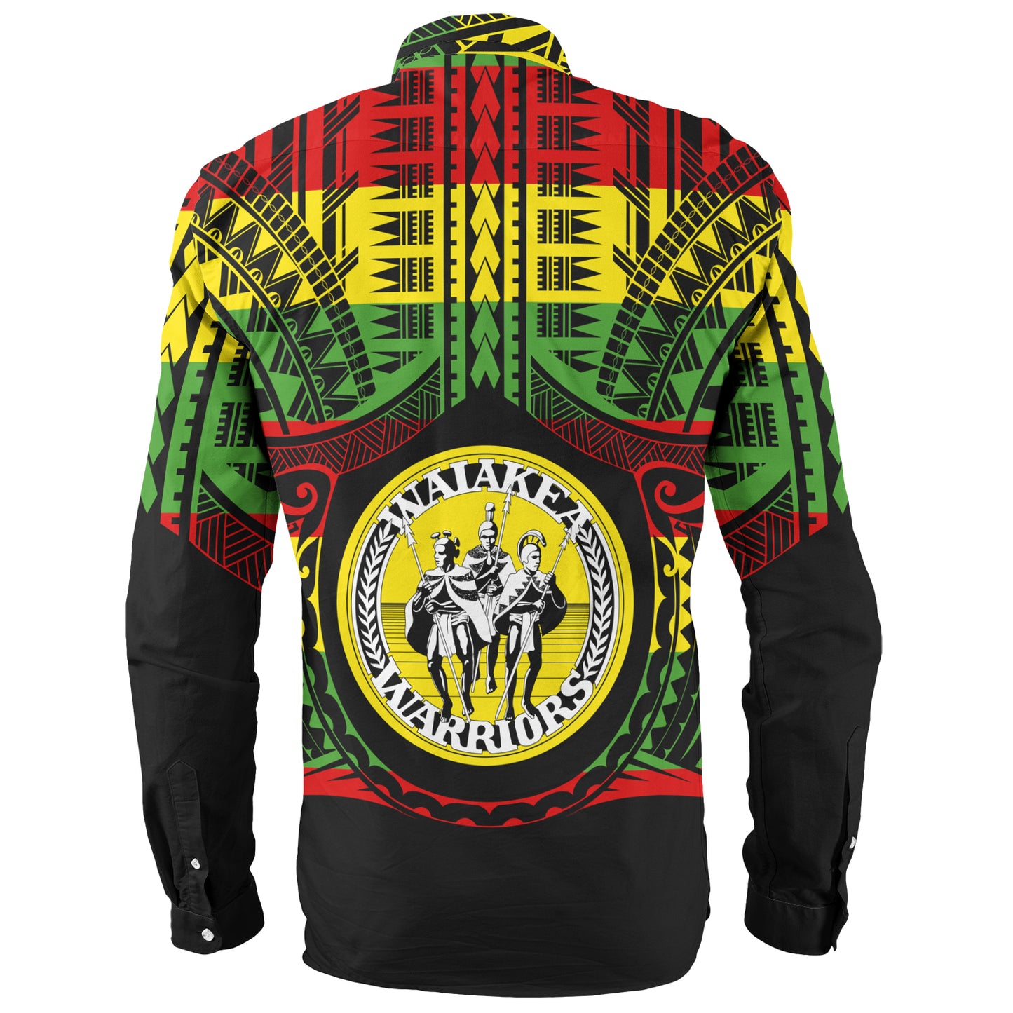 Hawaii Long Sleeve Shirt Waiakea High School Reggae Color Polynesian
