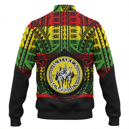 Hawaii Baseball Jacket Waiakea High School Reggae Color Polynesian
