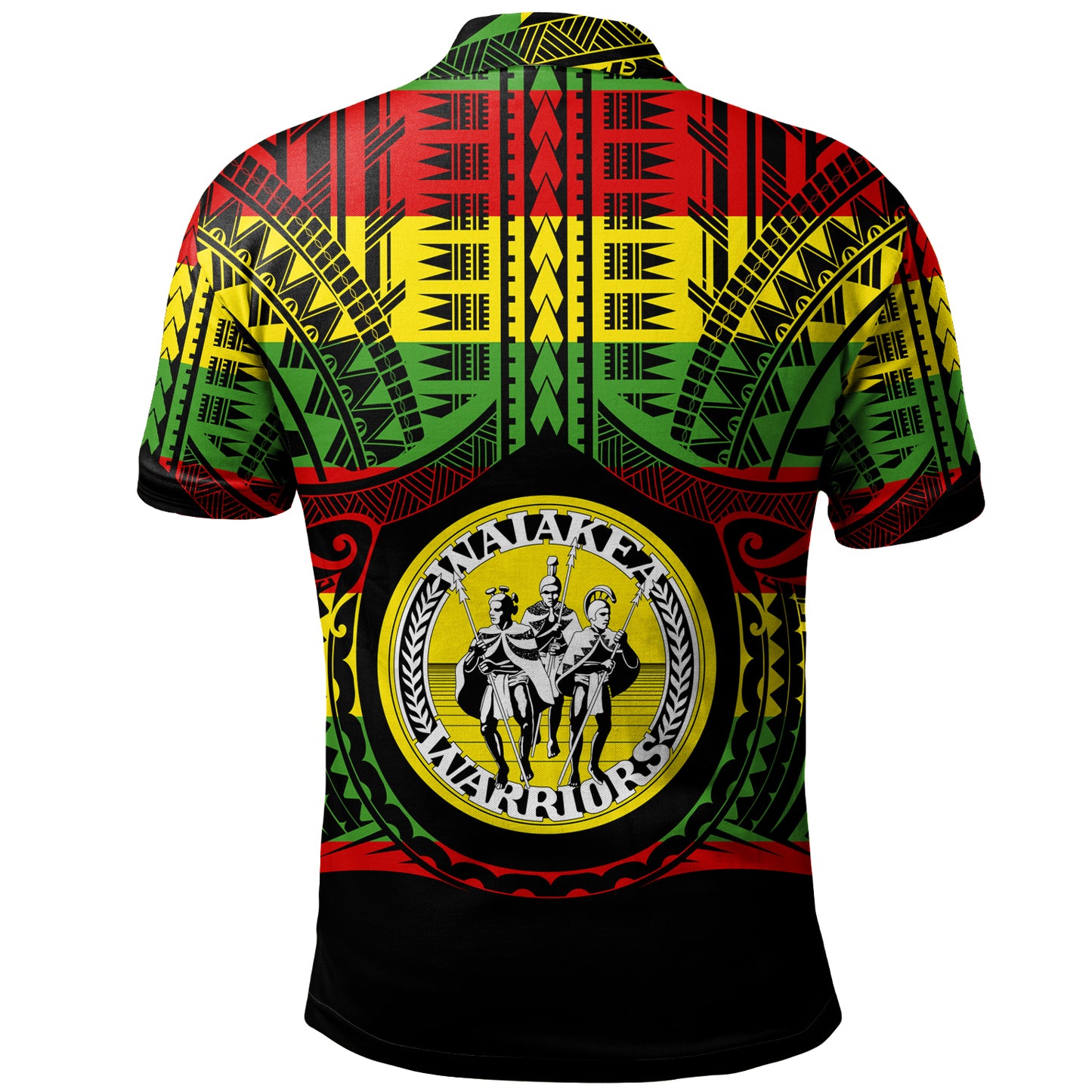 Hawaii Polo Shirt Waiakea High School Reggae Color Polynesian