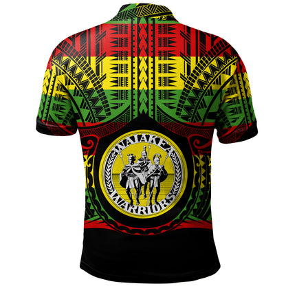 Hawaii Polo Shirt Waiakea High School Reggae Color Polynesian