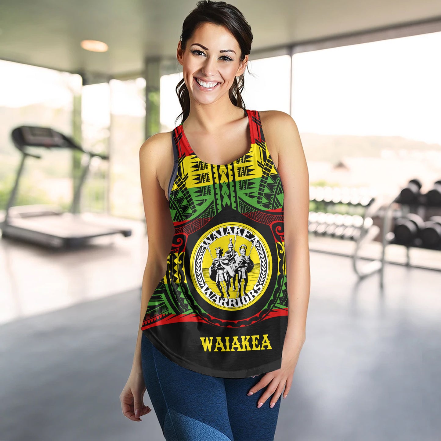 Hawaii Women Tank Waiakea High School Reggae Color Polynesian