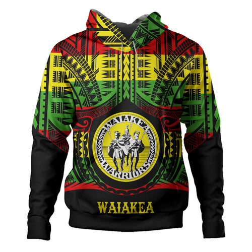 Hawaii Hoodie Waiakea High School Reggae Color Polynesian