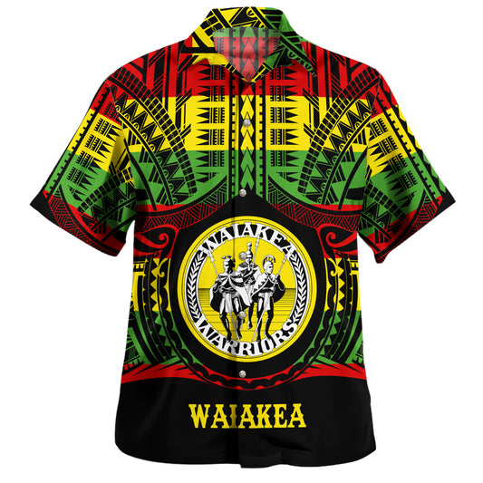 Hawaii Hawaiian Shirt Waiakea High School Reggae Color Polynesian