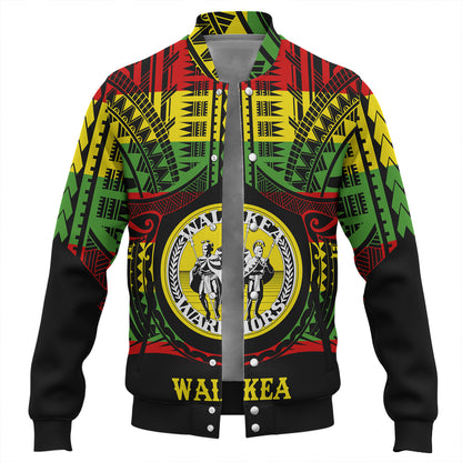 Hawaii Baseball Jacket Waiakea High School Reggae Color Polynesian