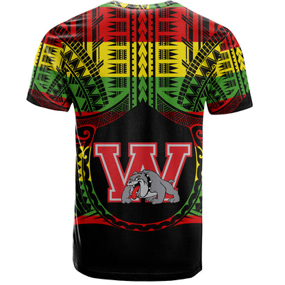 Hawaii T-Shirt Waialua High and Intermediate School Reggae Color Polynesian