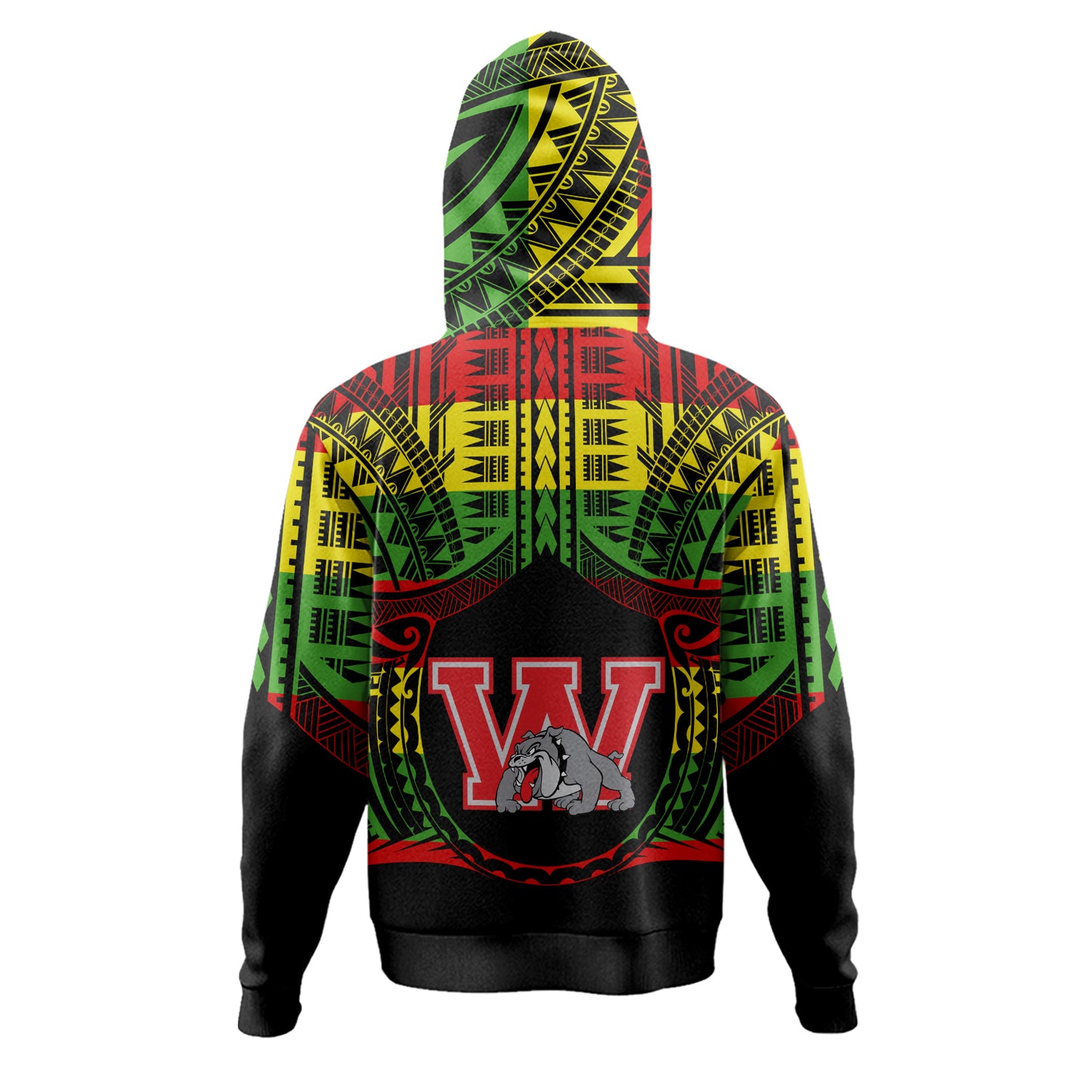 Hawaii Hoodie Waialua High and Intermediate School Reggae Color Polynesian