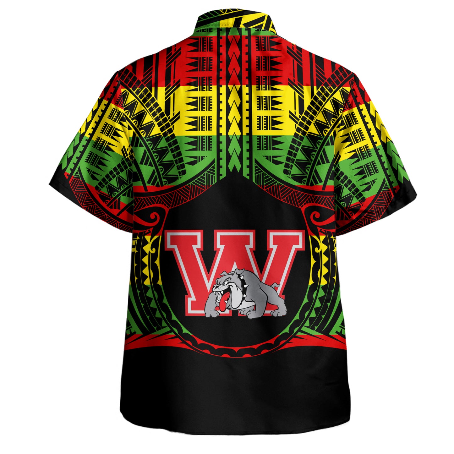 Hawaii Hawaiian Shirt Waialua High and Intermediate School Reggae Color Polynesian