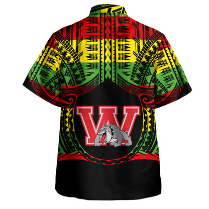 Hawaii Hawaiian Shirt Waialua High and Intermediate School Reggae Color Polynesian