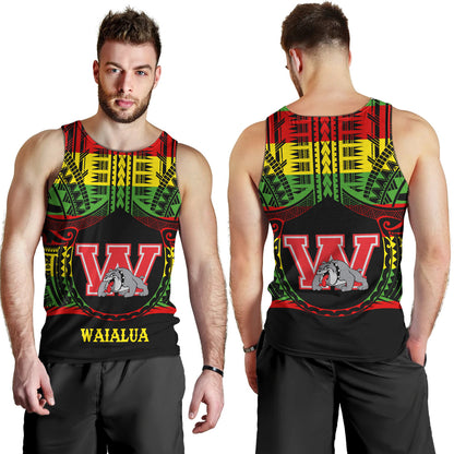 Hawaii Tank Top Waialua High and Intermediate School Reggae Color Polynesian