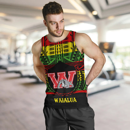 Hawaii Tank Top Waialua High and Intermediate School Reggae Color Polynesian