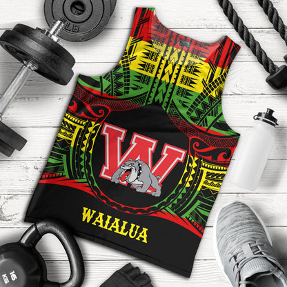 Hawaii Tank Top Waialua High and Intermediate School Reggae Color Polynesian