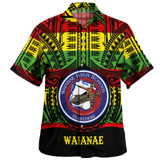 Hawaii Hawaiian Shirt Waianae High School Reggae Color Polynesian