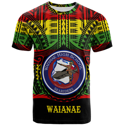 Hawaii T-Shirt Waianae High School Reggae Color Polynesian