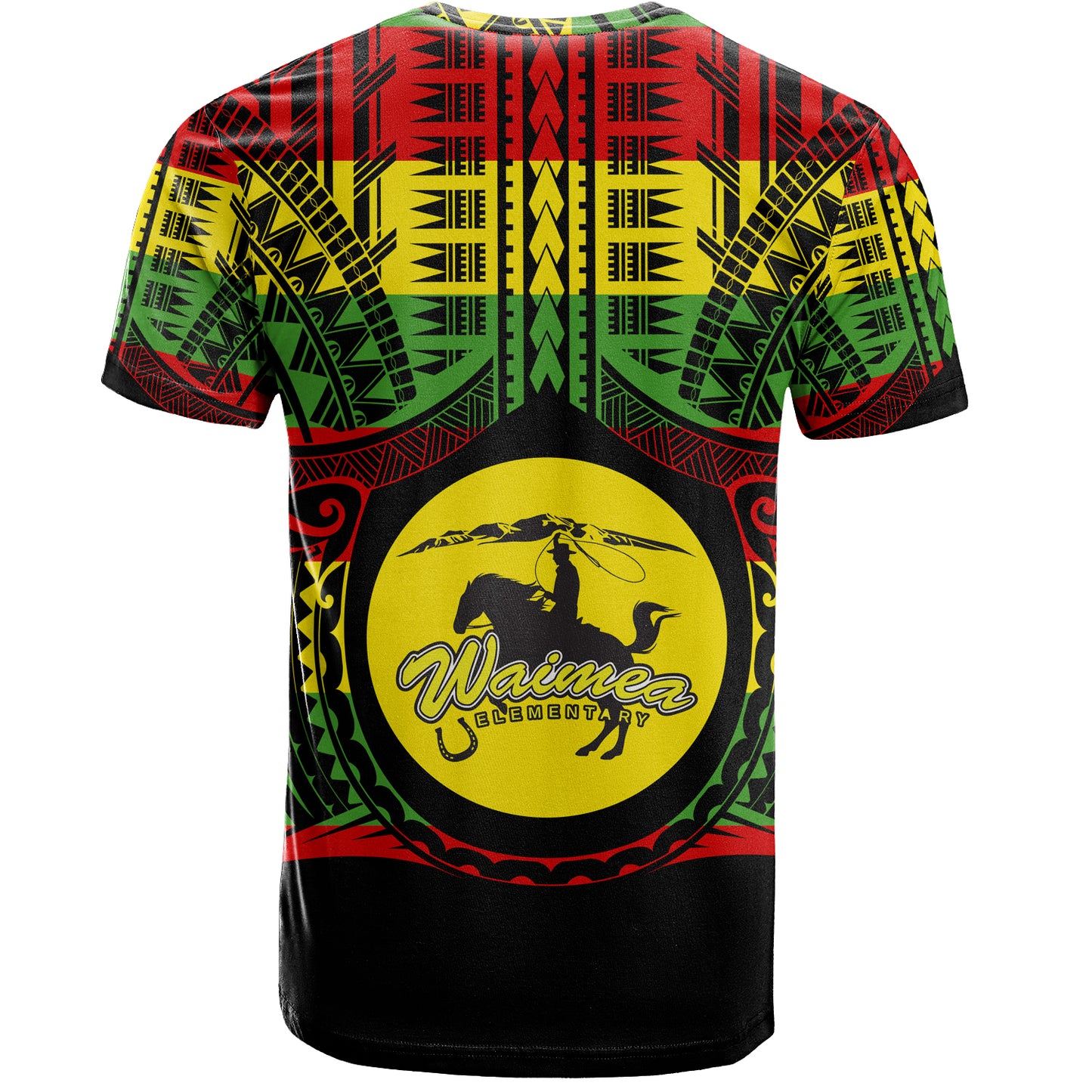 Hawaii T-Shirt Waimea Elementary School Reggae Color Polynesian