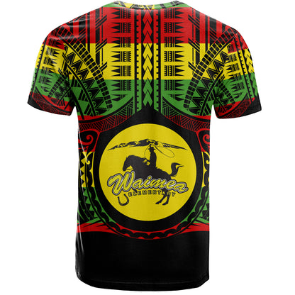 Hawaii T-Shirt Waimea Elementary School Reggae Color Polynesian