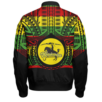 Hawaii Bomber Jacket Waimea High School Reggae Color Polynesian