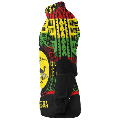 Hawaii Long Sleeve Shirt Waimea Elementary School Reggae Color Polynesian