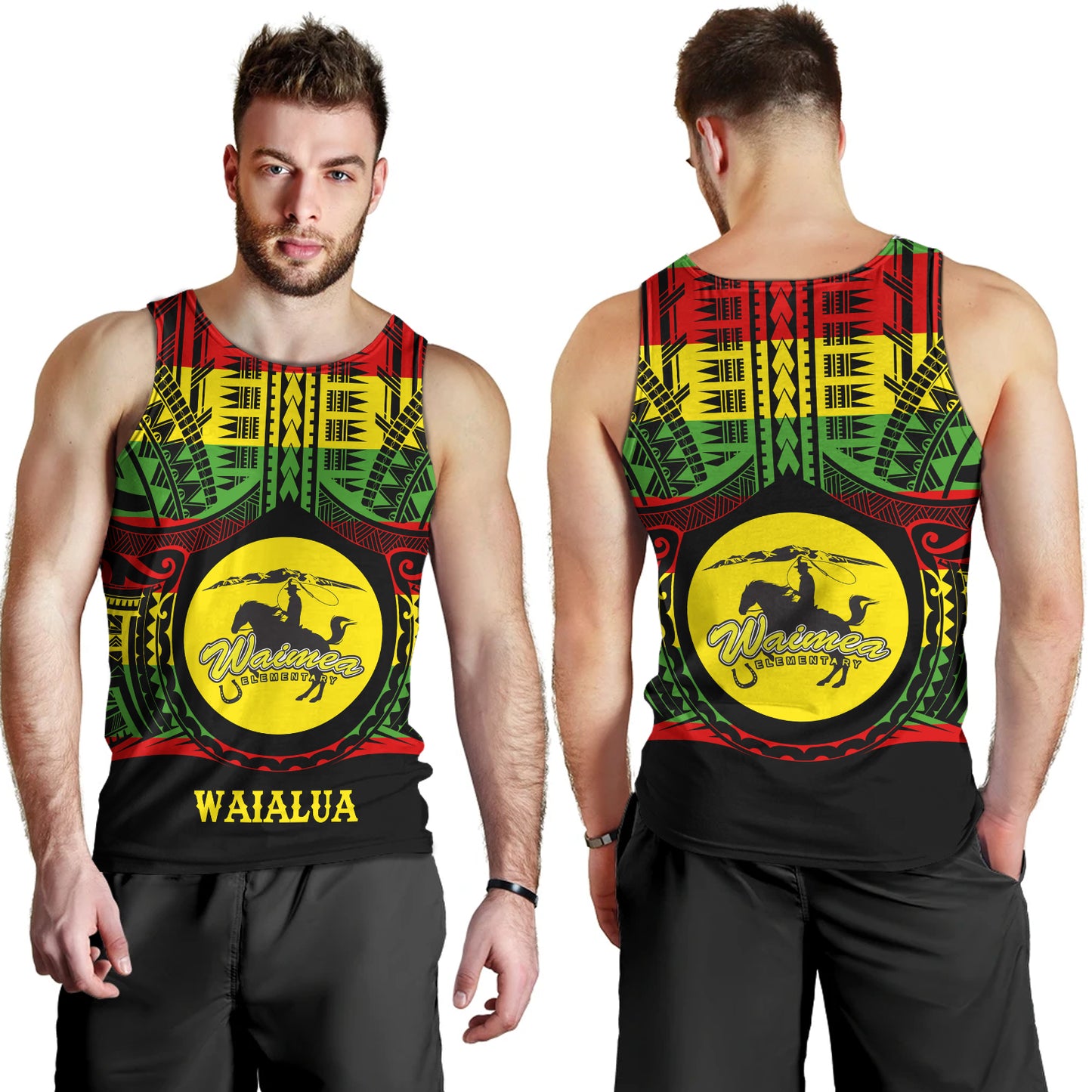 Hawaii Tank Top Waimea High School Reggae Color Polynesian