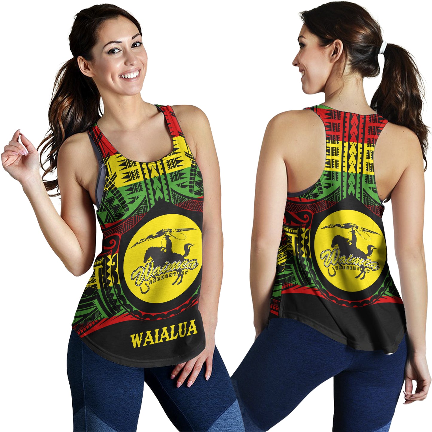 Hawaii Women Tank Waimea High School Reggae Color Polynesian