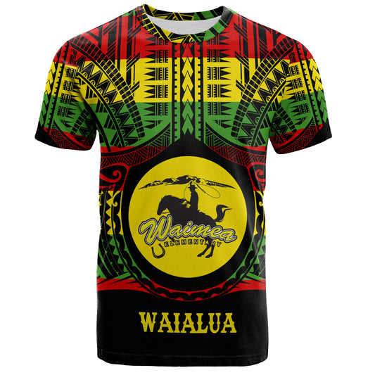 Hawaii T-Shirt Waimea High School Reggae Color Polynesian