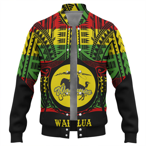 Hawaii Baseball Jacket Waimea Elementary School Reggae Color Polynesian