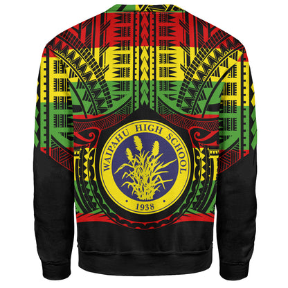 Hawaii Sweatshirt Waipahu High School Reggae Color Polynesian
