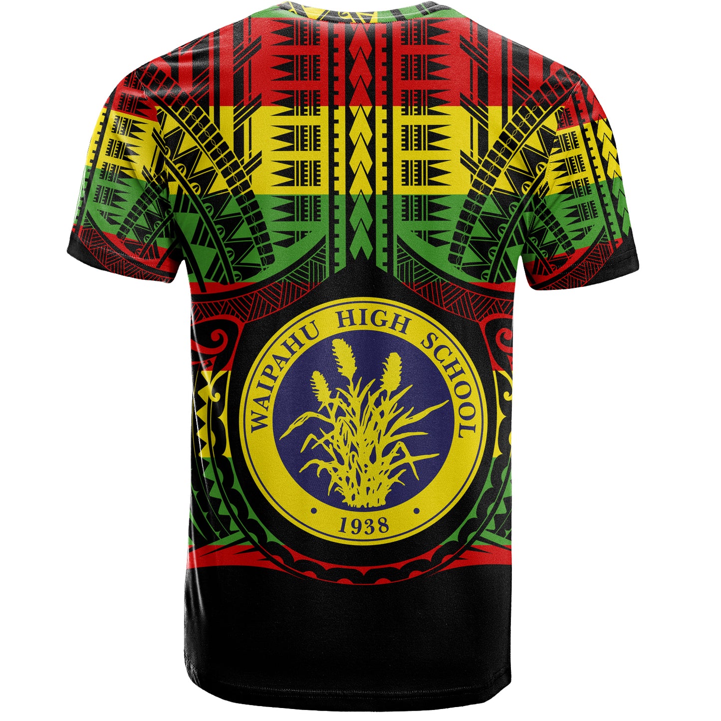 Hawaii T-Shirt Waipahu High School Reggae Color Polynesian