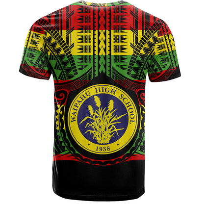 Hawaii T-Shirt Waipahu High School Reggae Color Polynesian