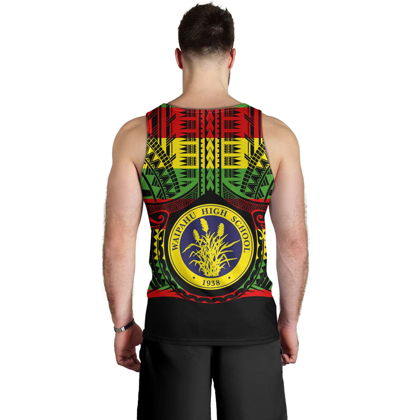 Hawaii Tank Top Waipahu High School Reggae Color Polynesian