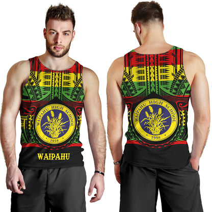 Hawaii Tank Top Waipahu High School Reggae Color Polynesian