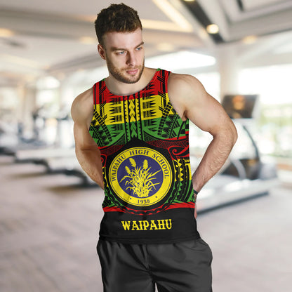 Hawaii Tank Top Waipahu High School Reggae Color Polynesian