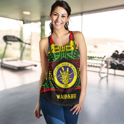 Hawaii Women Tank Waipahu High School Reggae Color Polynesian