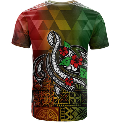 Hawaii T-Shirt Lowpolly Pattern with Polynesian Motif