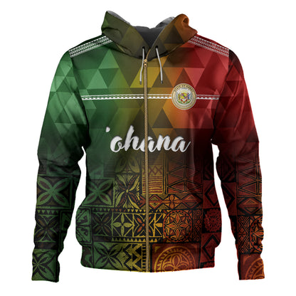 Hawaii Hoodie Lowpolly Pattern with Polynesian Motif