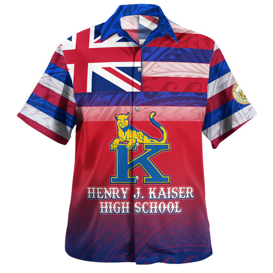 Hawaii Henry J. Kaiser High School Hawaii Shirt Flag Color With Traditional Patterns