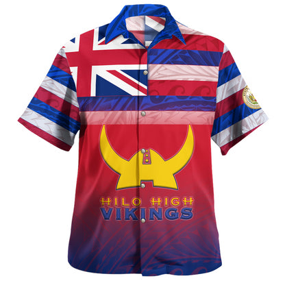 Hawaii Hilo High School Hawaii Shirt Flag Color With Traditional Patterns